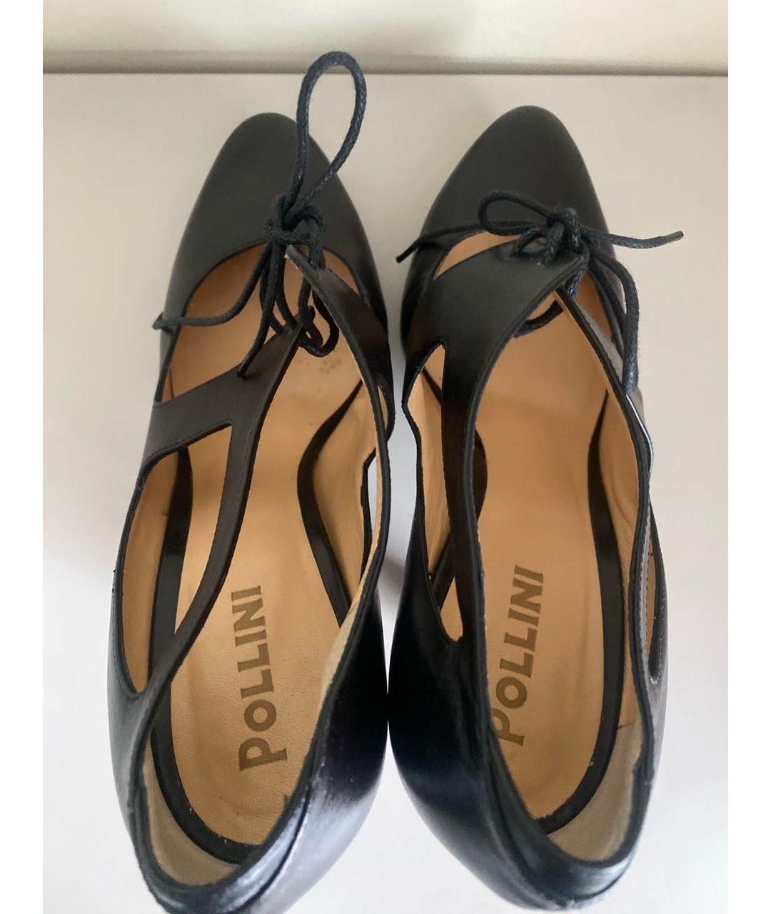 POLLINI Черные кожаные туфли, фото 3