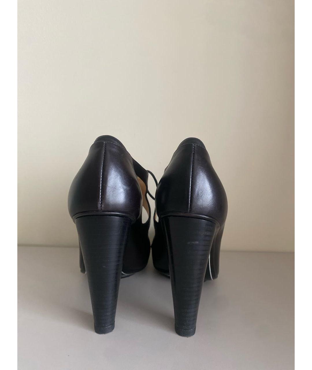 POLLINI Черные кожаные туфли, фото 4