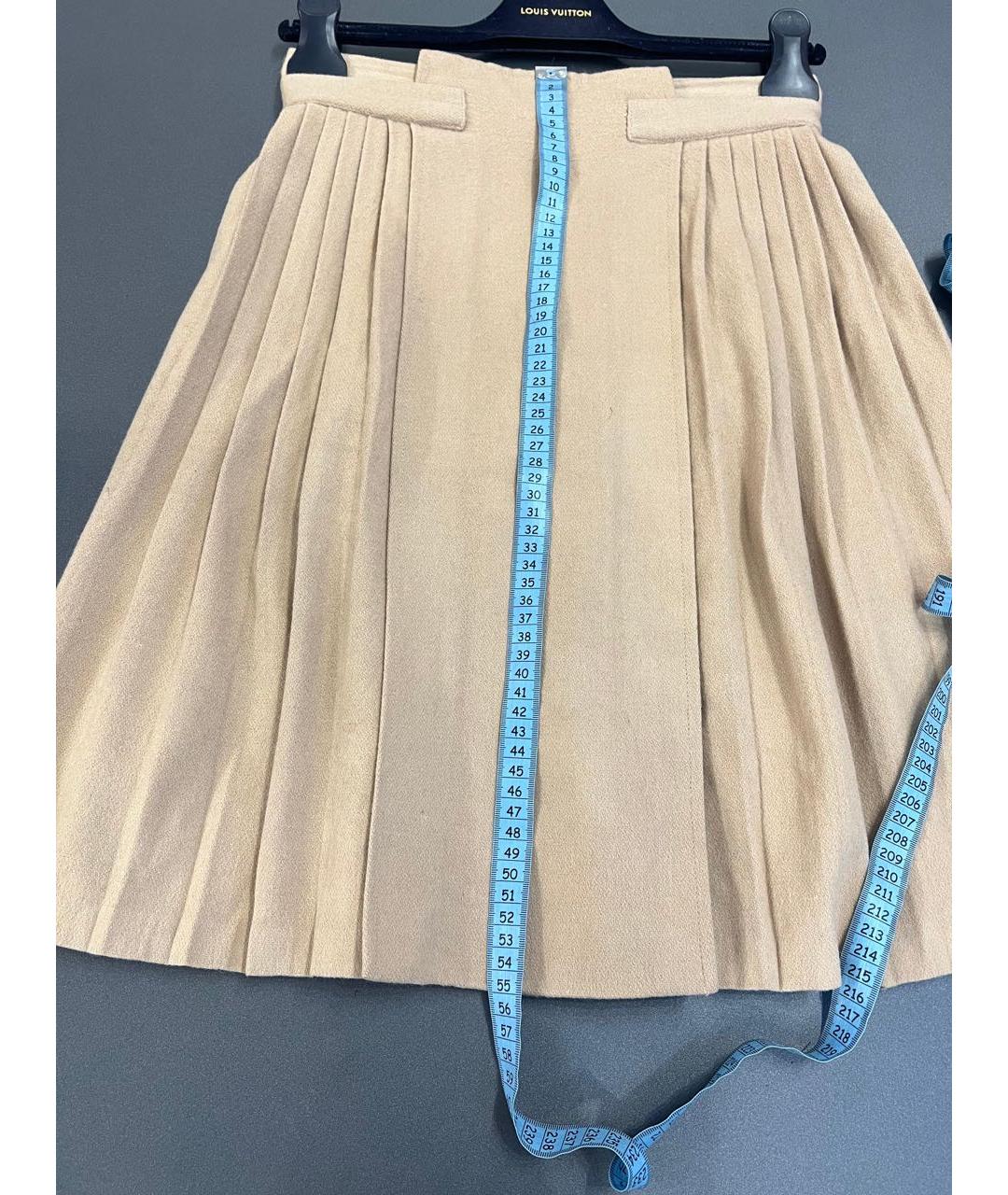 GIVENCHY Бежевая шерстяная юбка миди, фото 3