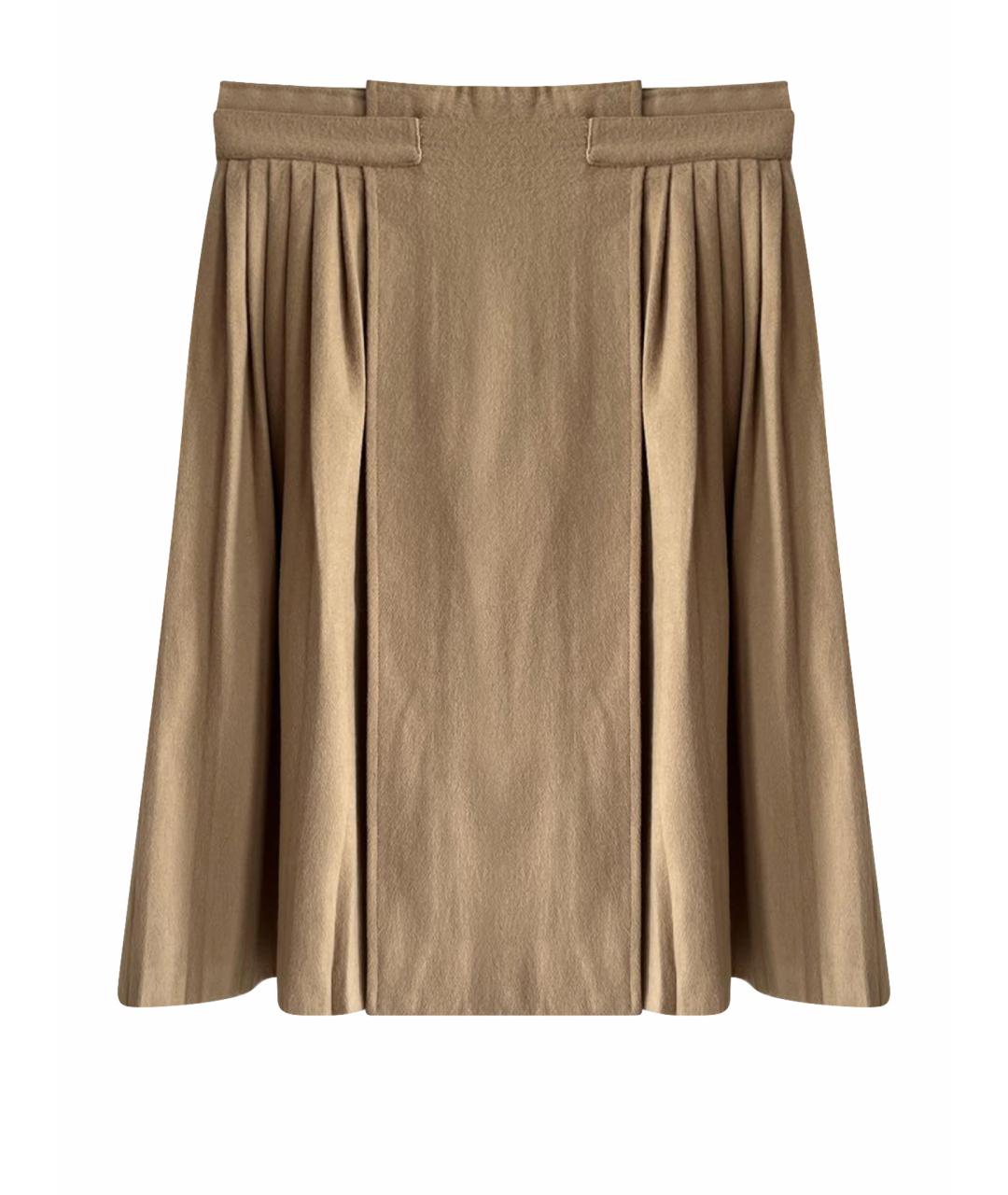 GIVENCHY Бежевая шерстяная юбка миди, фото 1