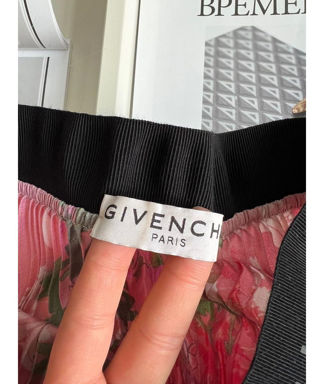 GIVENCHY Коралловая полиэстеровая юбка миди, фото 3