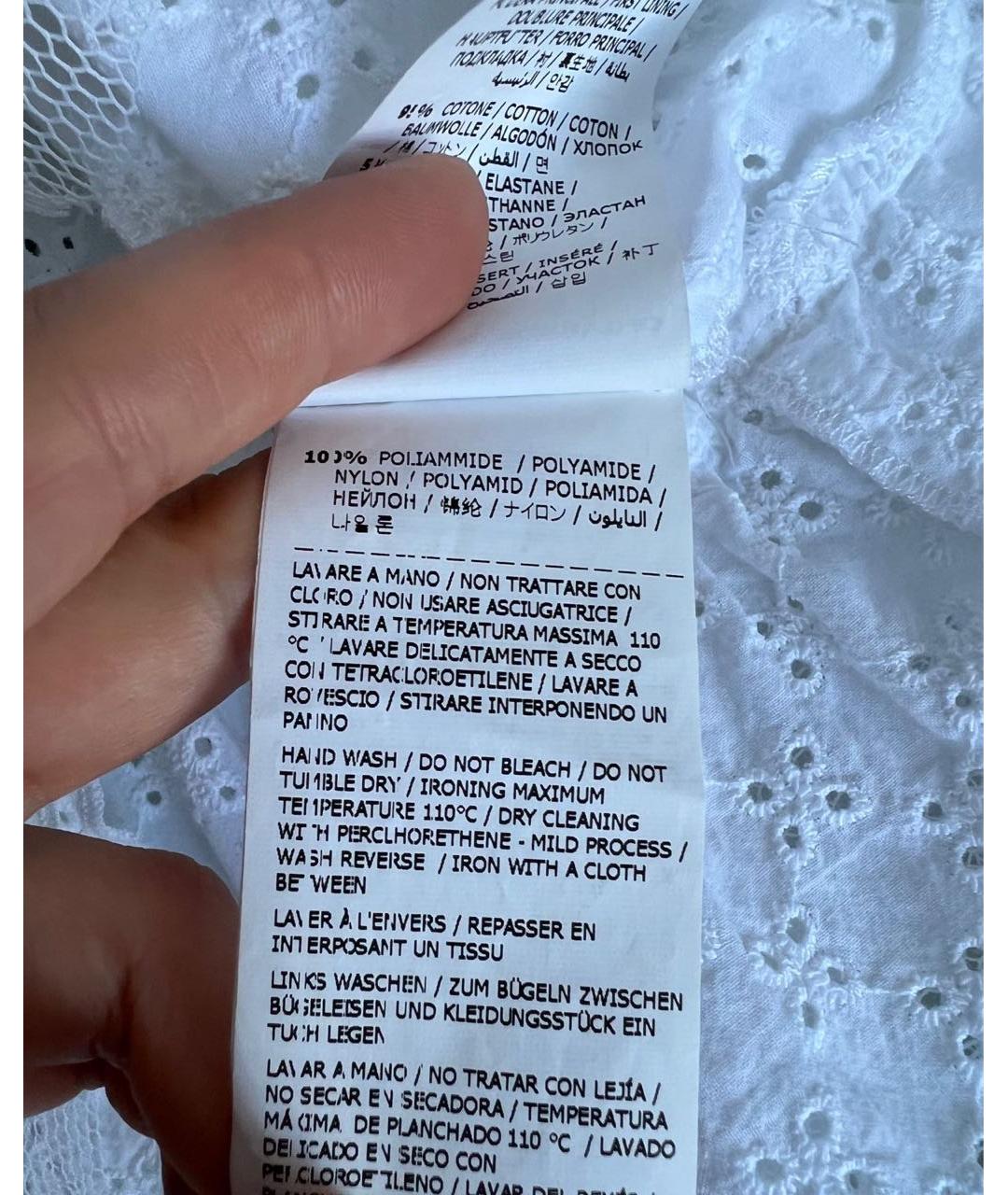 ERMANNO SCERVINO Белая хлопковая рубашка/блузка, фото 8