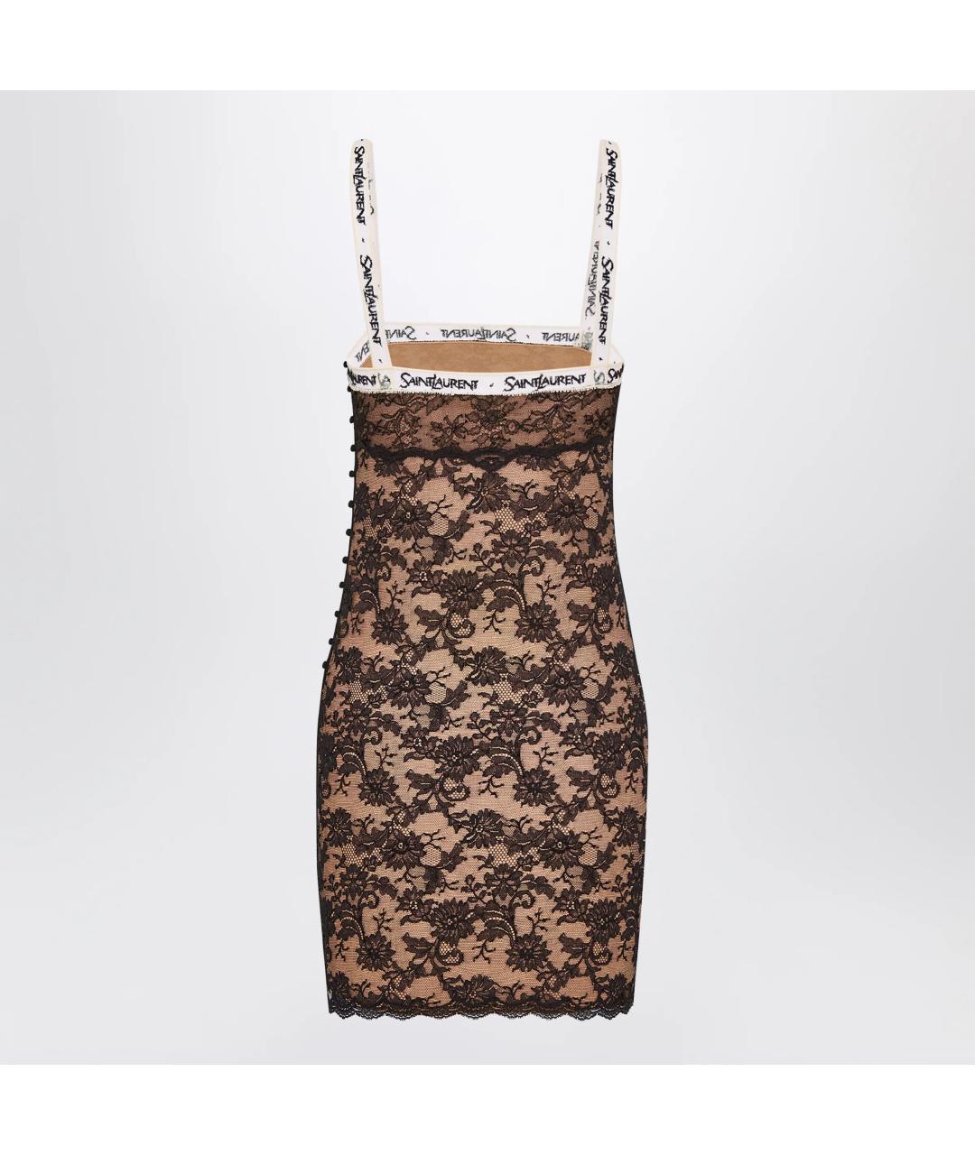 SAINT LAURENT Мульти полиамидовое коктейльное платье, фото 2