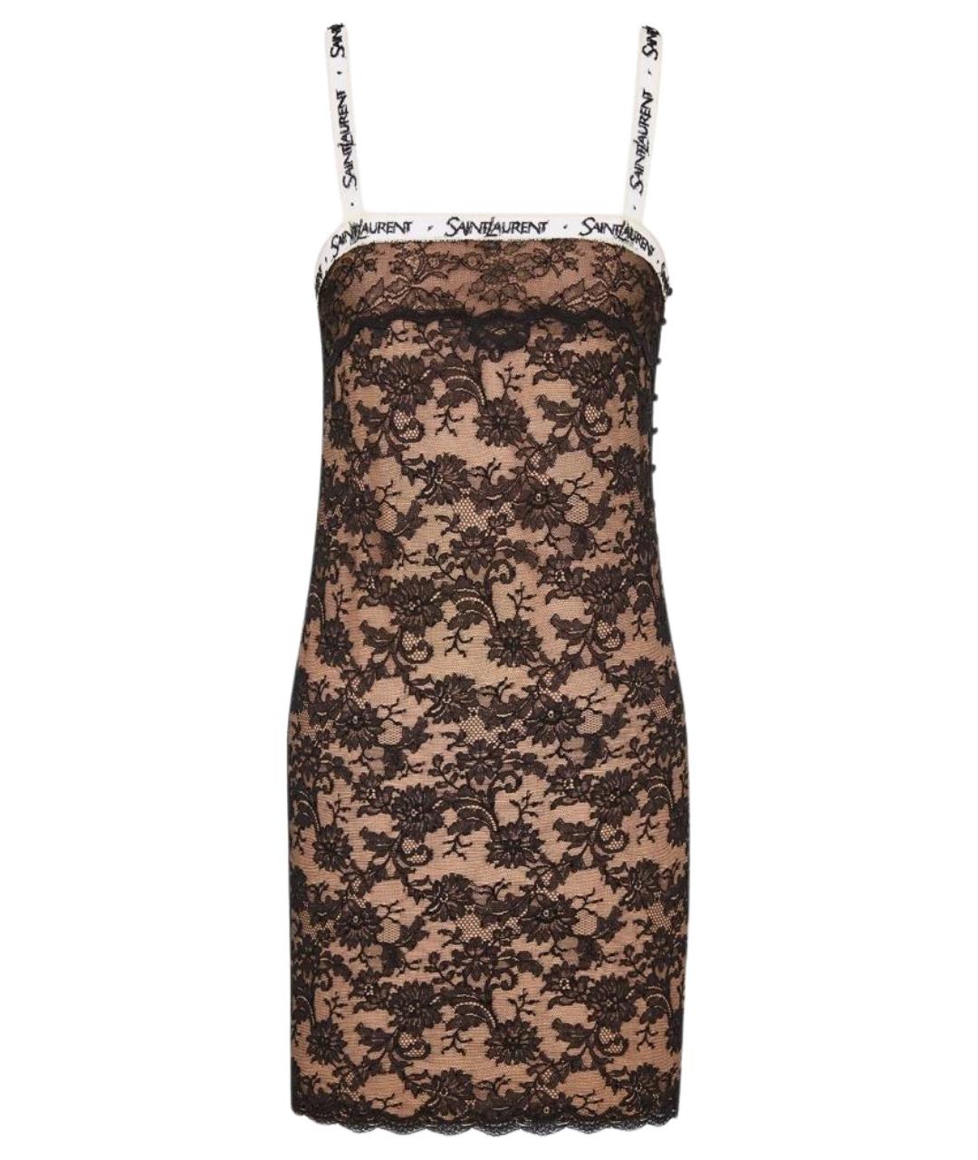 SAINT LAURENT Мульти полиамидовое коктейльное платье, фото 1