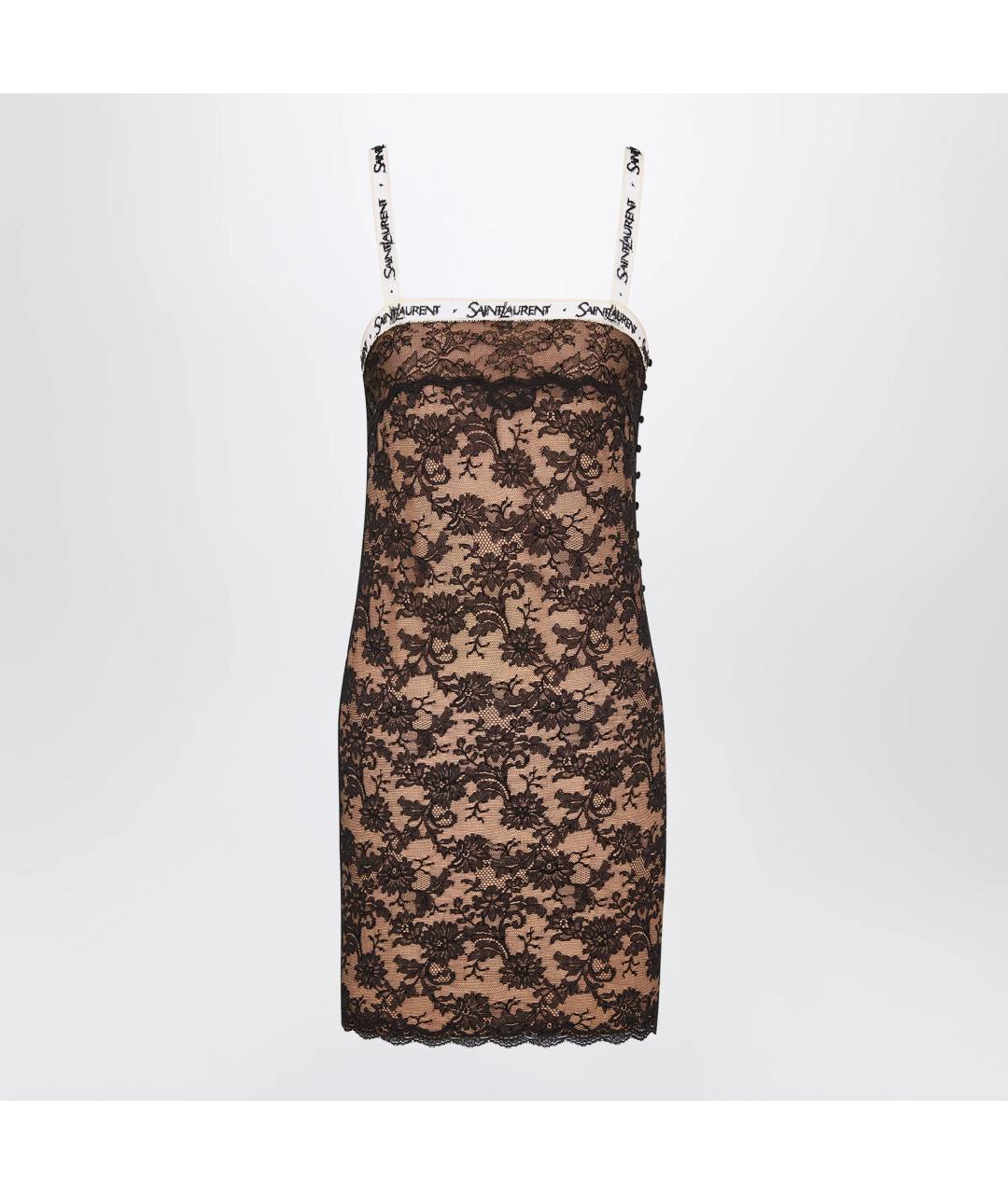 SAINT LAURENT Мульти полиамидовое коктейльное платье, фото 3