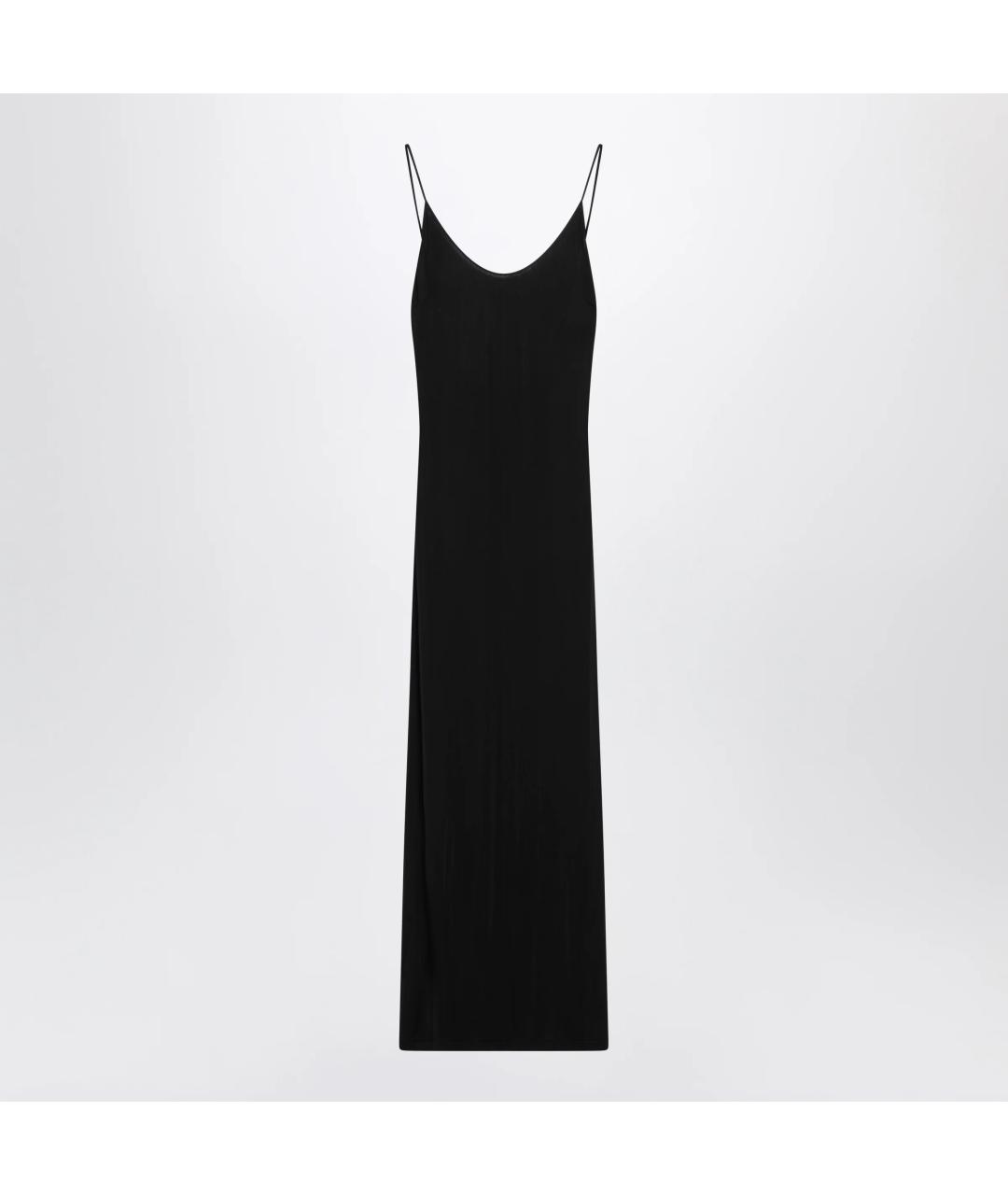 SAINT LAURENT Черное вискозное платье, фото 3