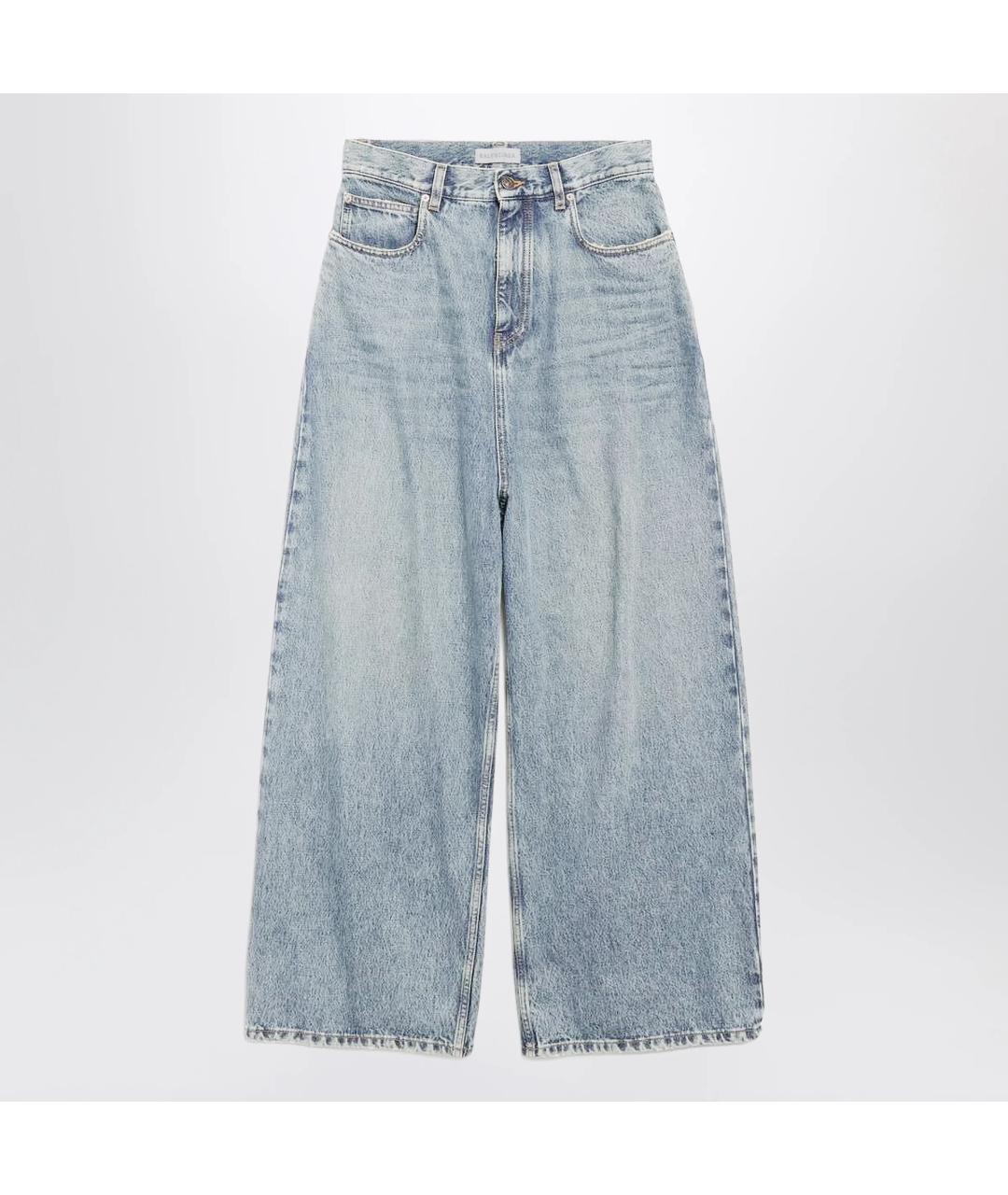 BALENCIAGA Голубые хлопковые прямые джинсы, фото 3