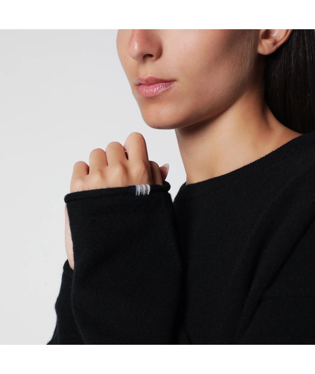 EXTREME CASHMERE Черный кашемировый джемпер / свитер, фото 2