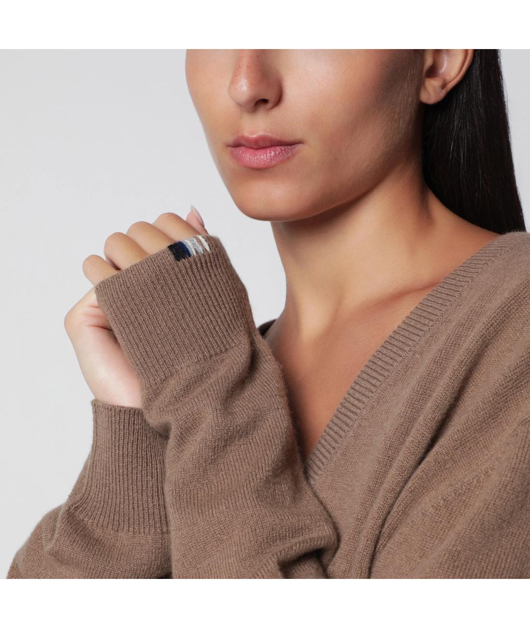 EXTREME CASHMERE Бежевый кашемировый джемпер / свитер, фото 2