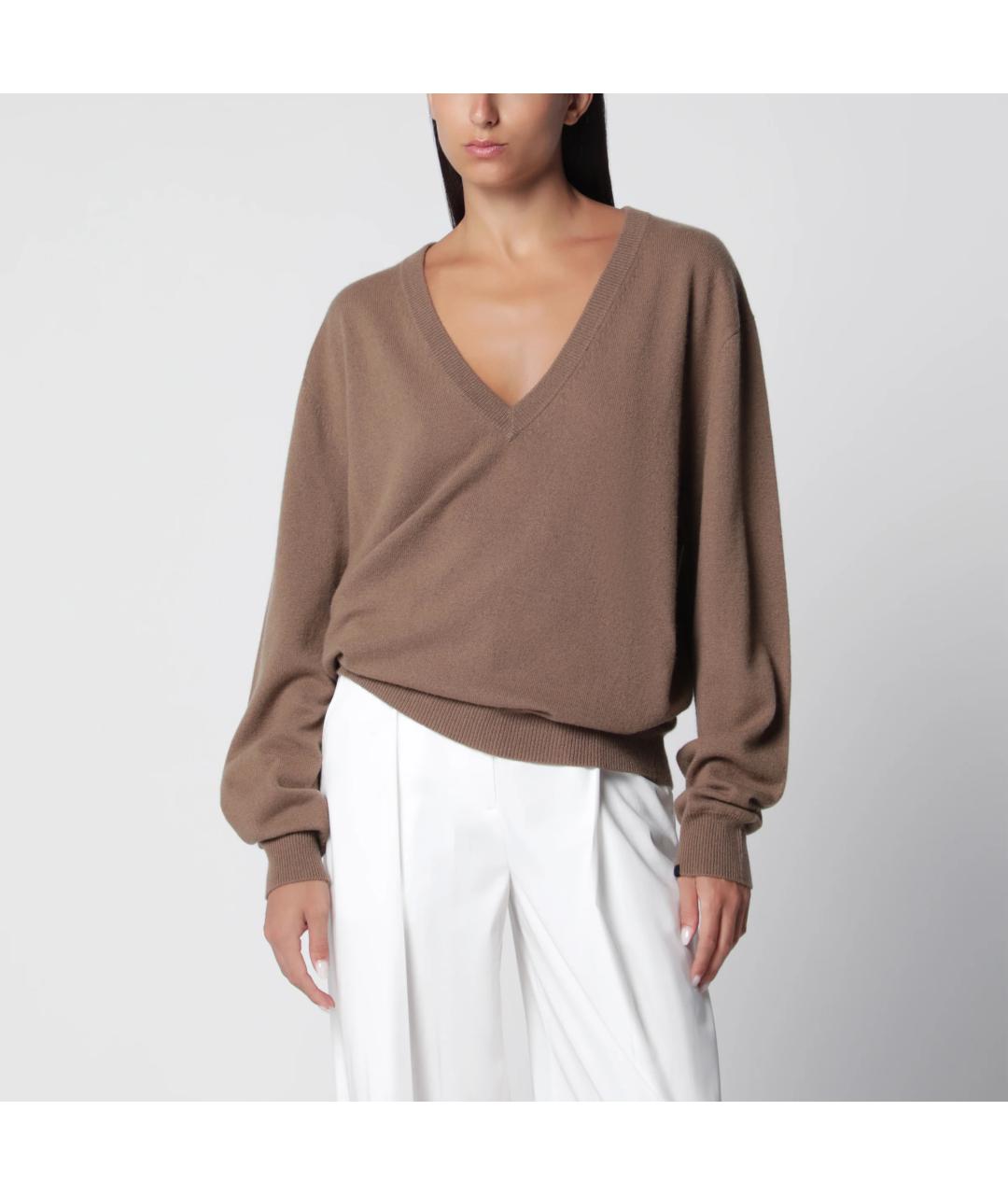 EXTREME CASHMERE Бежевый кашемировый джемпер / свитер, фото 3
