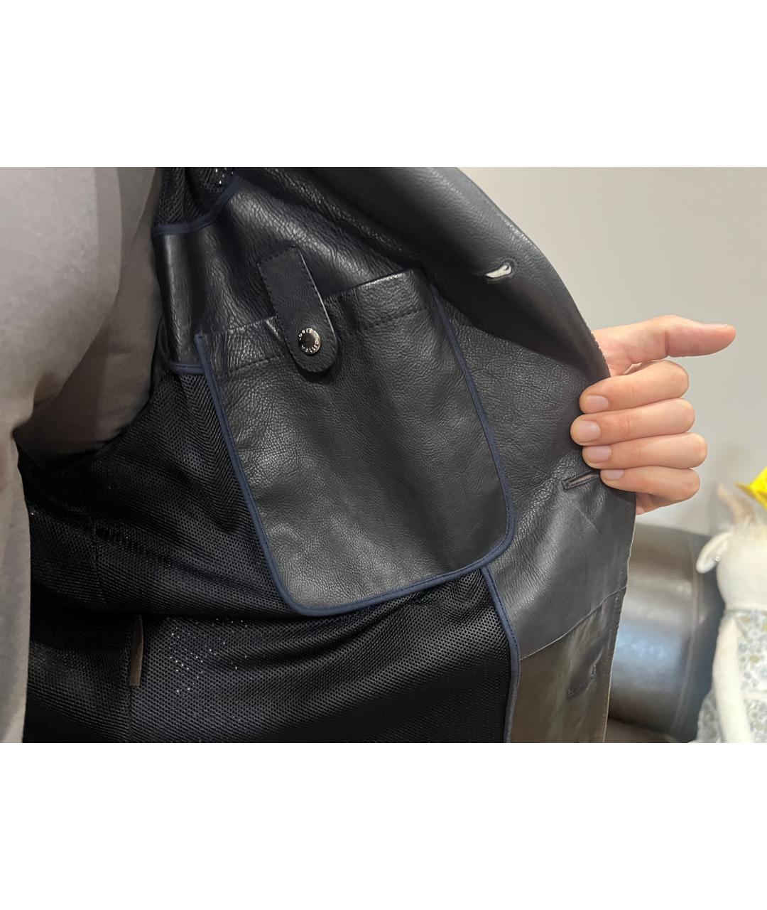 LOUIS VUITTON Черная замшевая куртка, фото 4