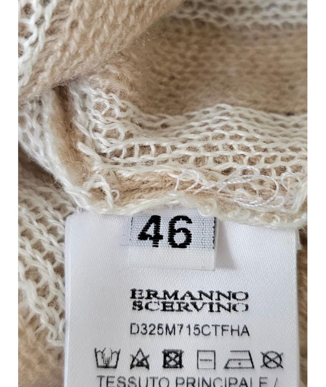 ERMANNO SCERVINO Бежевый кашемировый джемпер / свитер, фото 4