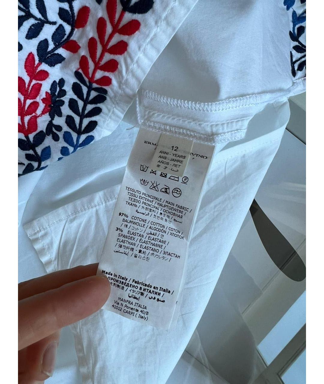 ERMANNO SCERVINO Белая хлопковая рубашка/блузка, фото 6