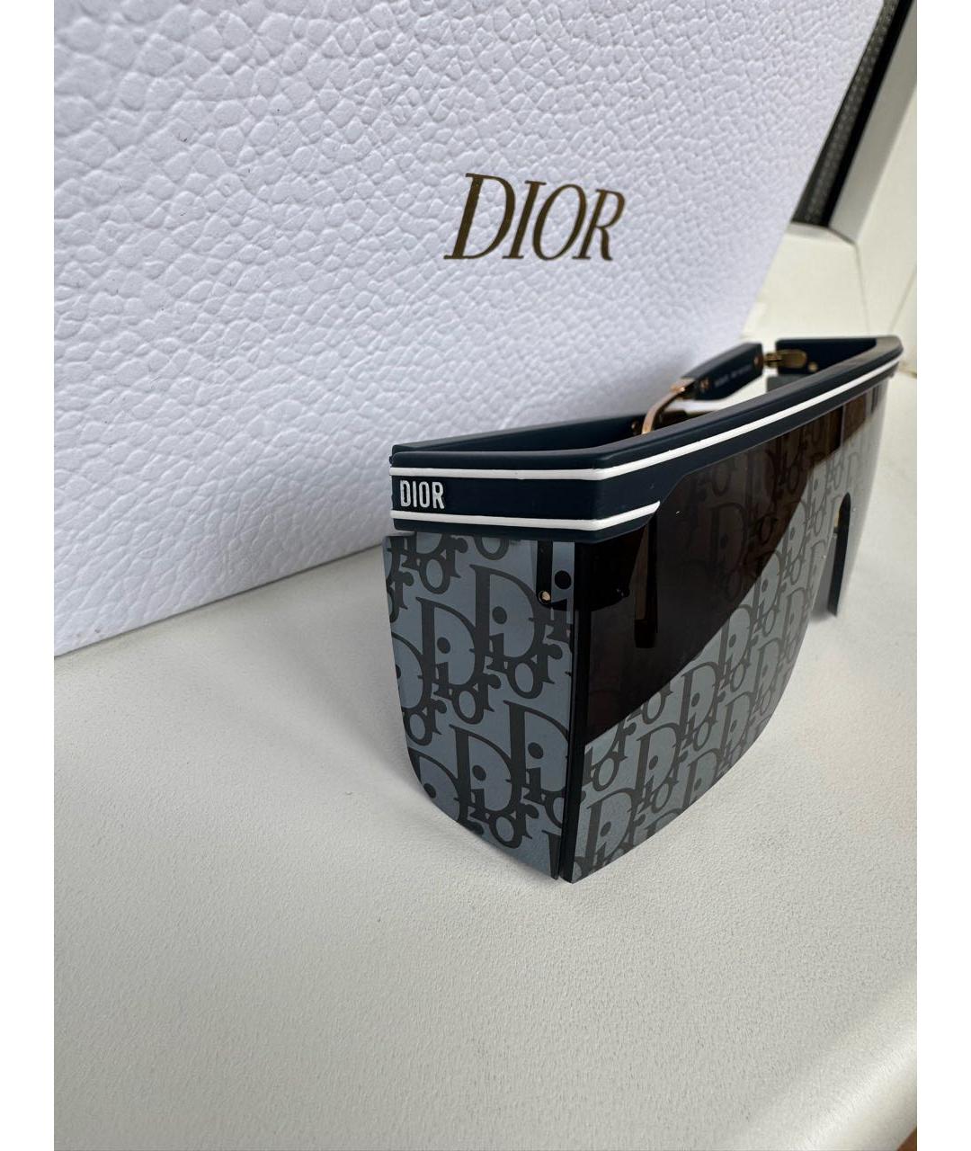 CHRISTIAN DIOR Синие пластиковые солнцезащитные очки, фото 4