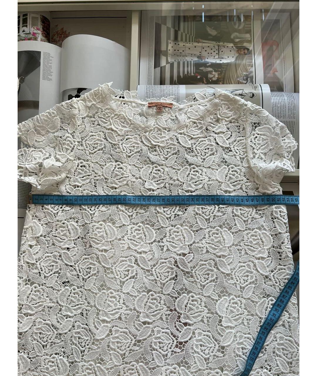 ERMANNO SCERVINO Белое полиэстеровое коктейльное платье, фото 4