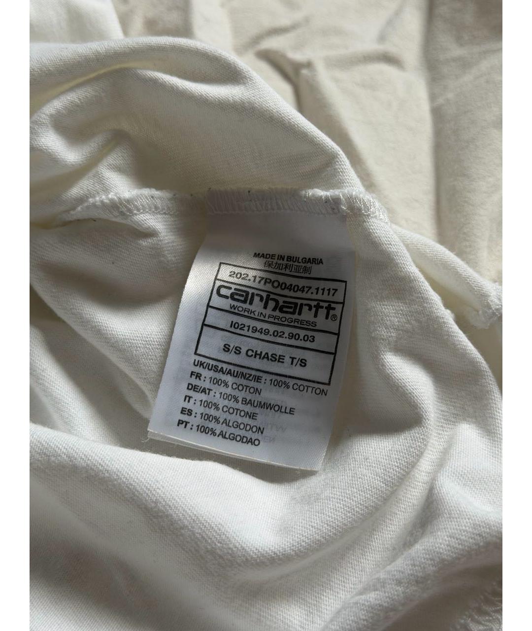 CARHARTT Белая хлопковая футболка, фото 5