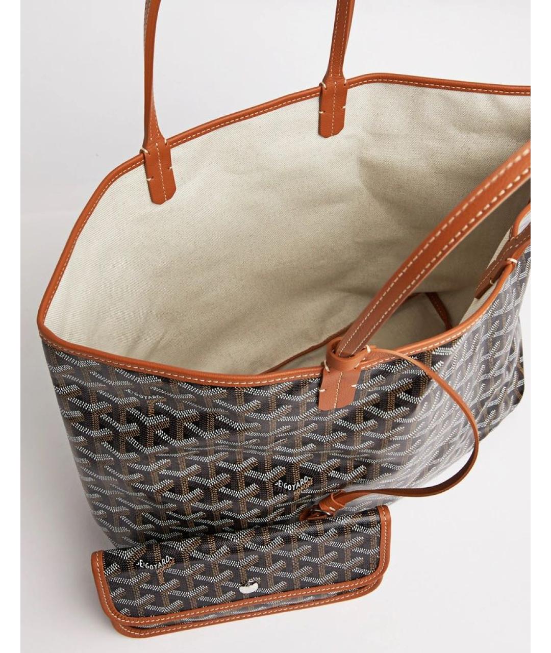 GOYARD Коричневая сумка тоут, фото 7