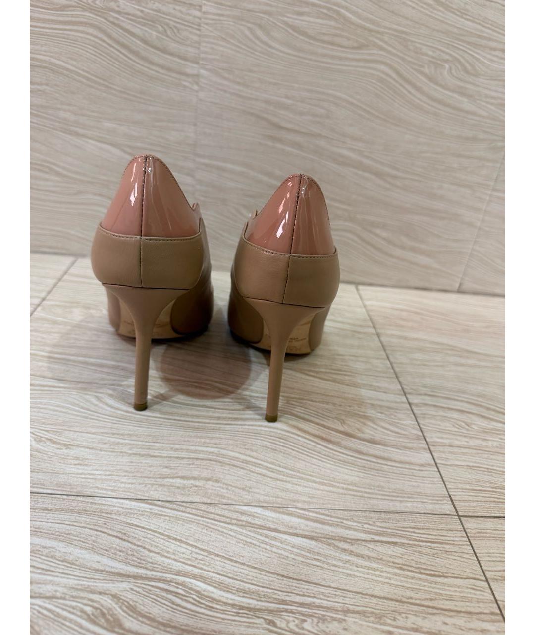 MALONE SOULIERS Бежевые кожаные туфли, фото 4
