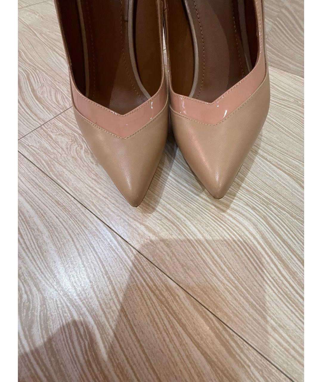 MALONE SOULIERS Бежевые кожаные туфли, фото 6