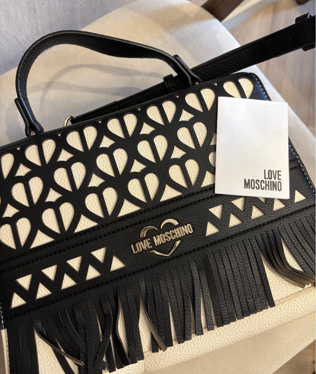LOVE MOSCHINO Черная сумка с короткими ручками из искусственной кожи, фото 5