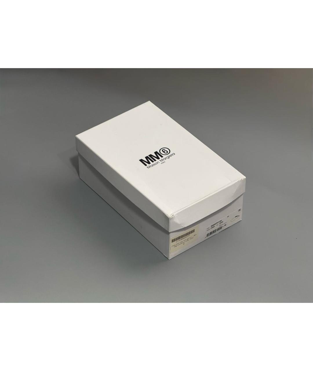 MM6 MAISON MARGIELA Серые кожаные сабо, фото 6