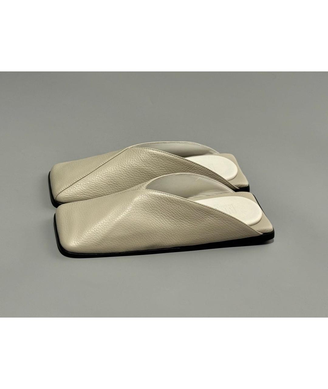 MM6 MAISON MARGIELA Серые кожаные сабо, фото 8