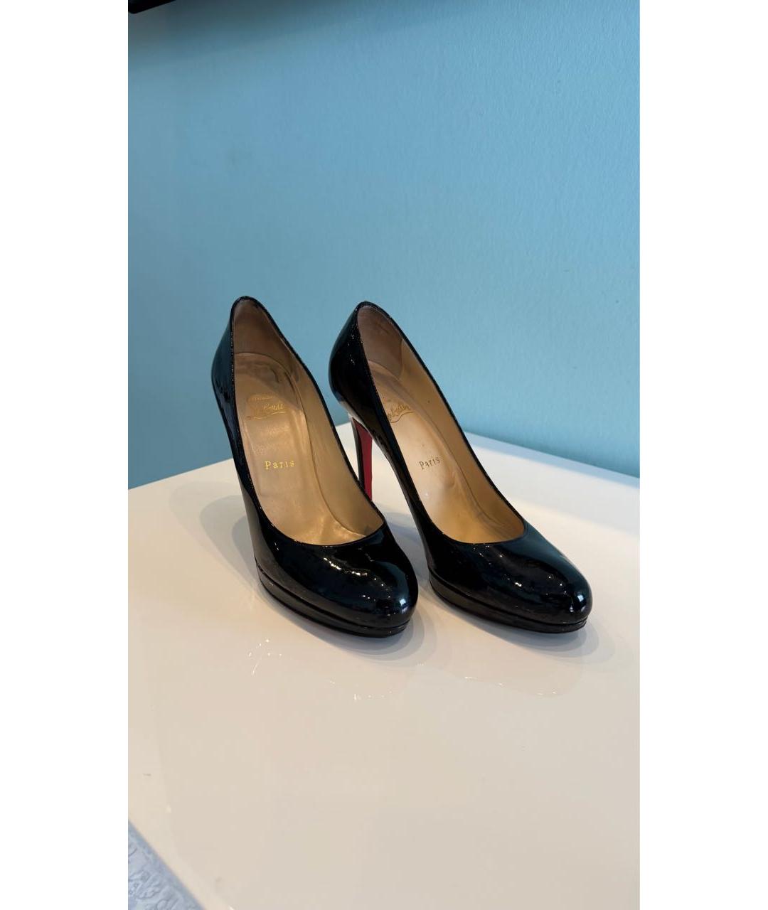 CHRISTIAN LOUBOUTIN Черные туфли из лакированной кожи, фото 2