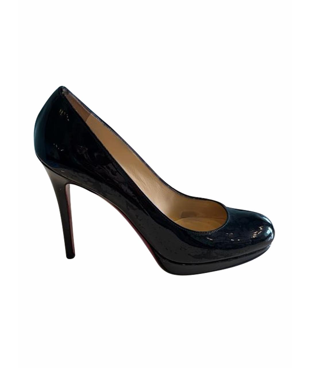 CHRISTIAN LOUBOUTIN Черные туфли из лакированной кожи, фото 1