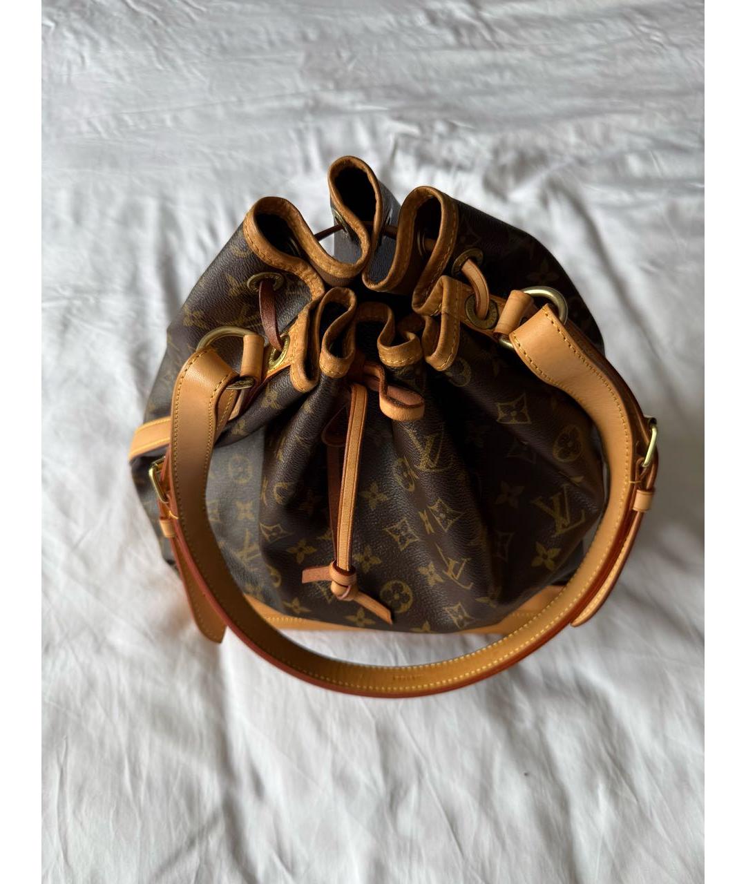LOUIS VUITTON Коричневая канва сумка через плечо, фото 5
