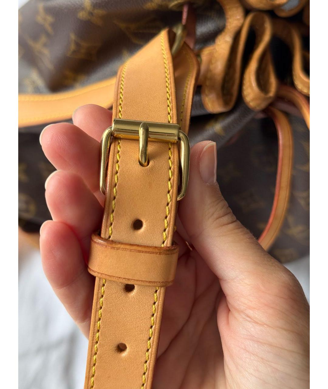LOUIS VUITTON Коричневая канва сумка через плечо, фото 7