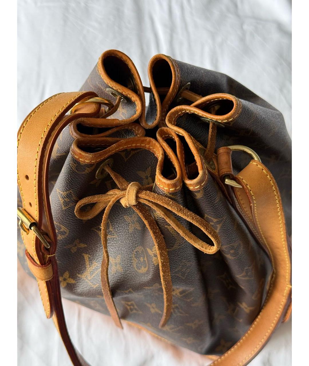 LOUIS VUITTON Коричневая канва сумка через плечо, фото 2