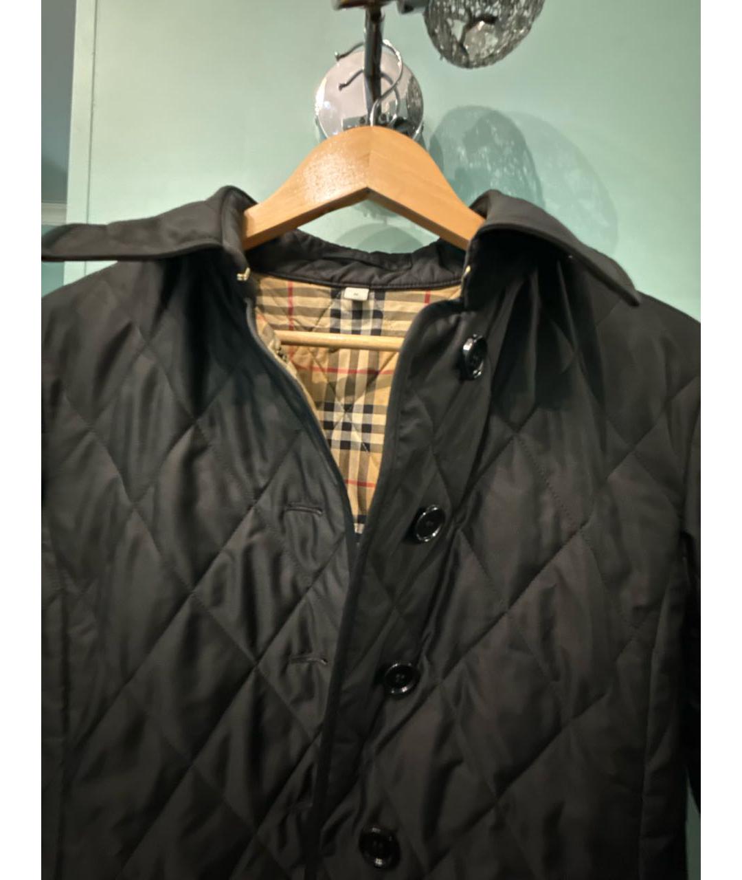 BURBERRY Черная полиэстеровая куртка, фото 4