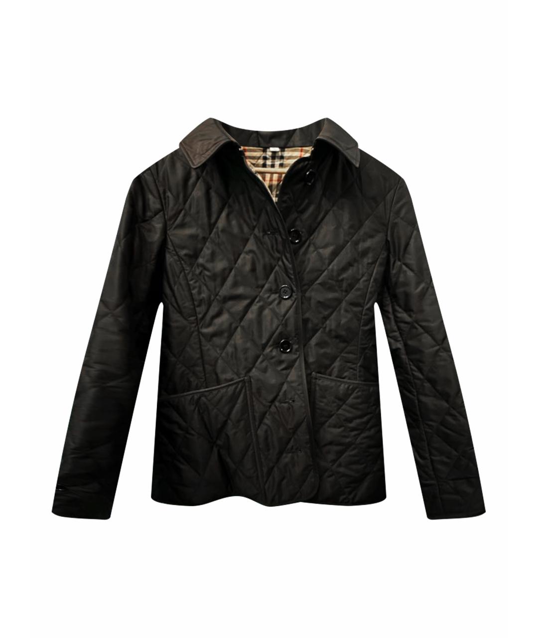 BURBERRY Черная полиэстеровая куртка, фото 1
