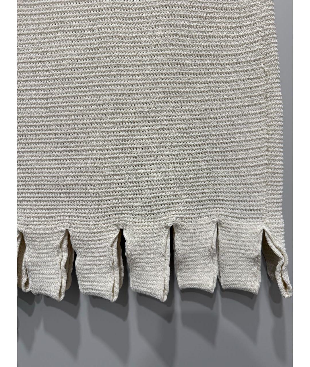 BOTTEGA VENETA Белое хлопковое платье, фото 4