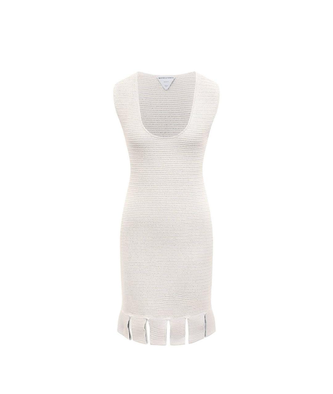 BOTTEGA VENETA Белое хлопковое платье, фото 8