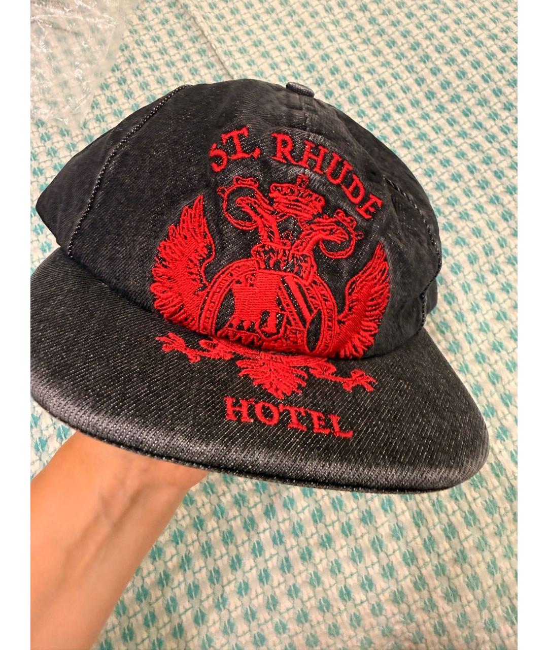 RHUDE Антрацитовая хлопковая кепка, фото 8