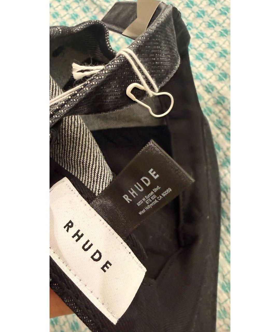 RHUDE Антрацитовая хлопковая кепка, фото 5