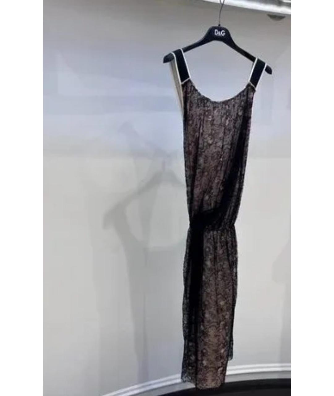 DOLCE&GABBANA Черное полиэстеровое платье, фото 3