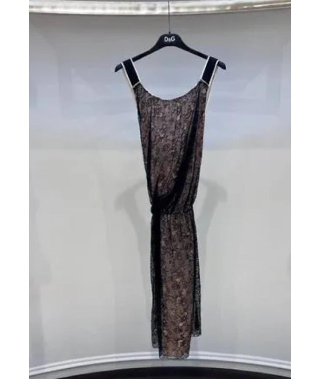 DOLCE&GABBANA Черное полиэстеровое платье, фото 5