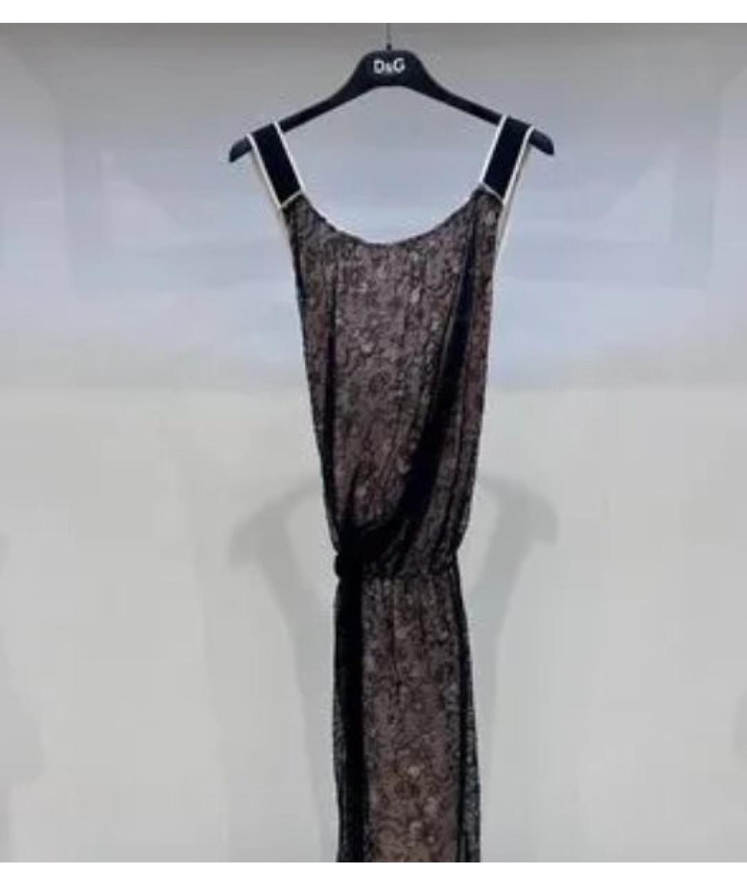 DOLCE&GABBANA Черное полиэстеровое платье, фото 4