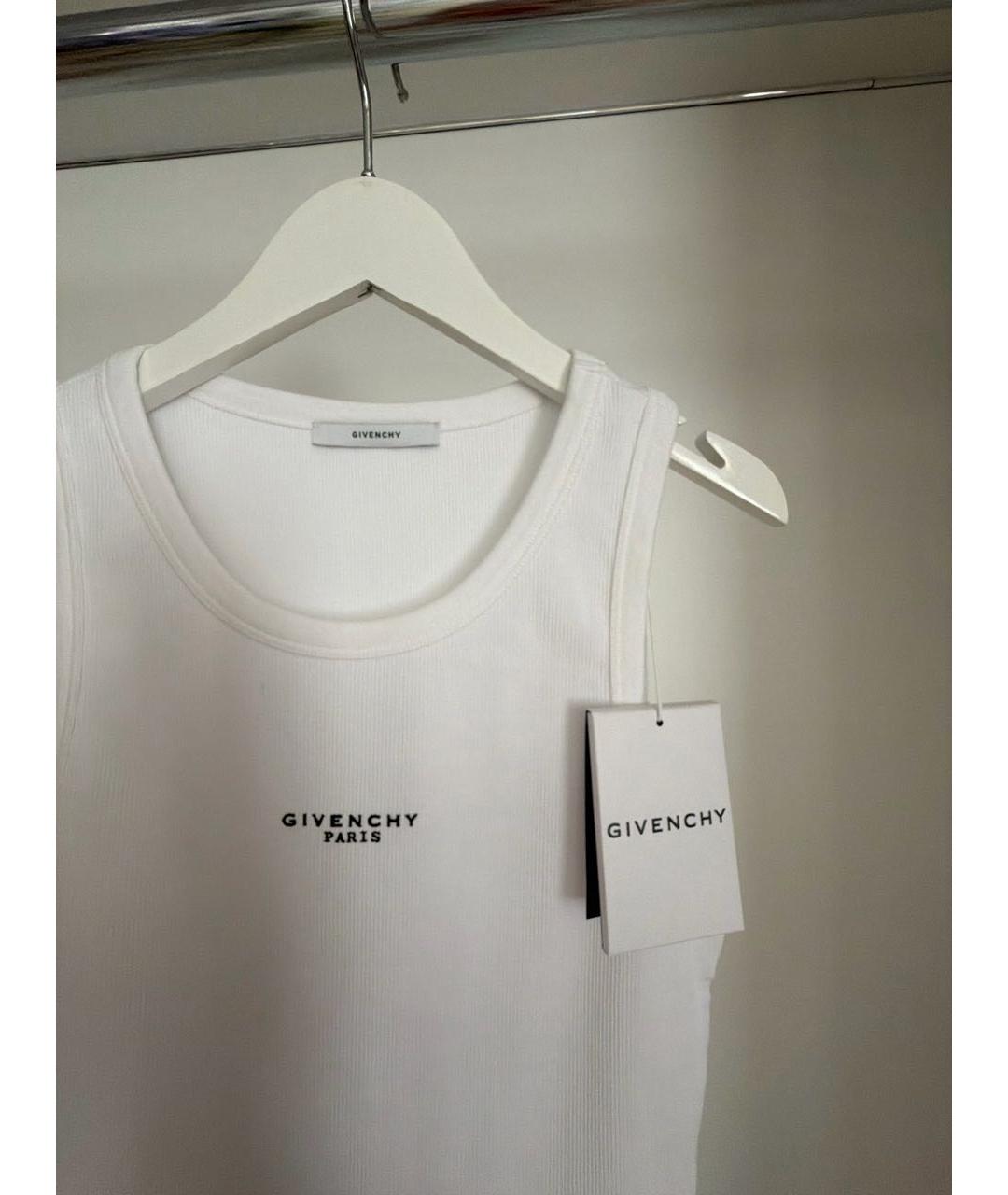 GIVENCHY Белая хлопко-эластановая майка, фото 2
