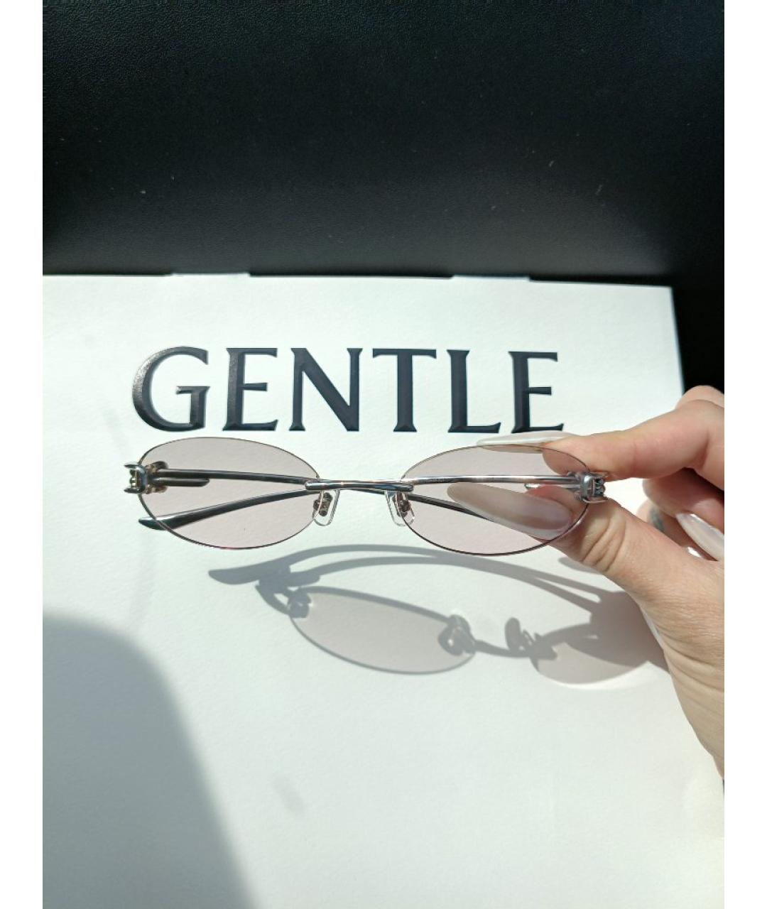 GENTLE MONSTER Бежевые металлические солнцезащитные очки, фото 5