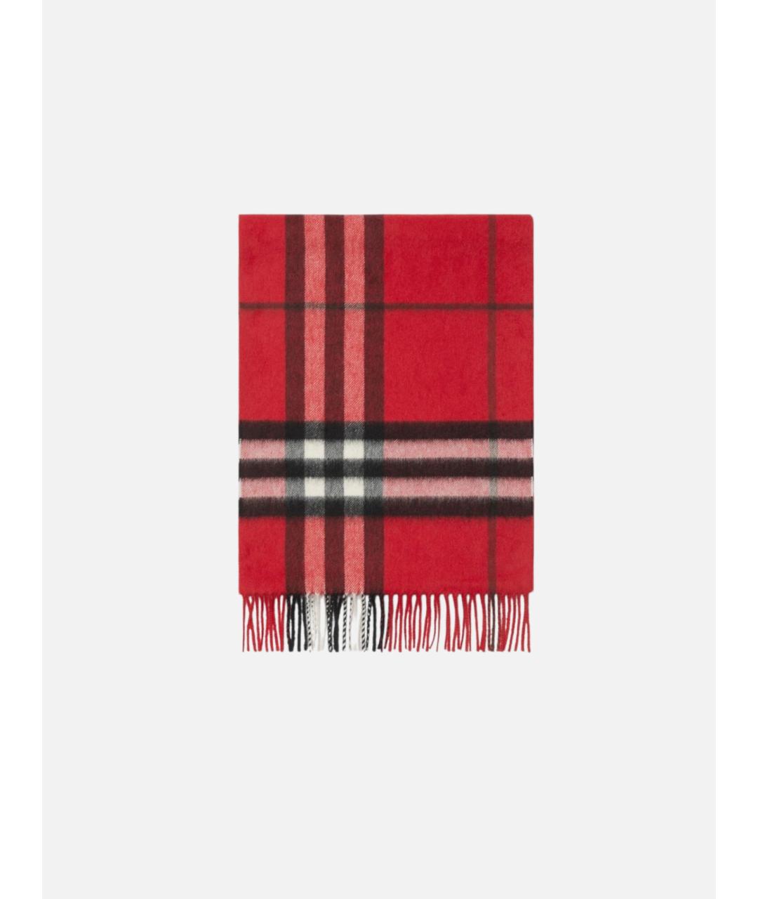 BURBERRY Красный кашемировый шарф, фото 4