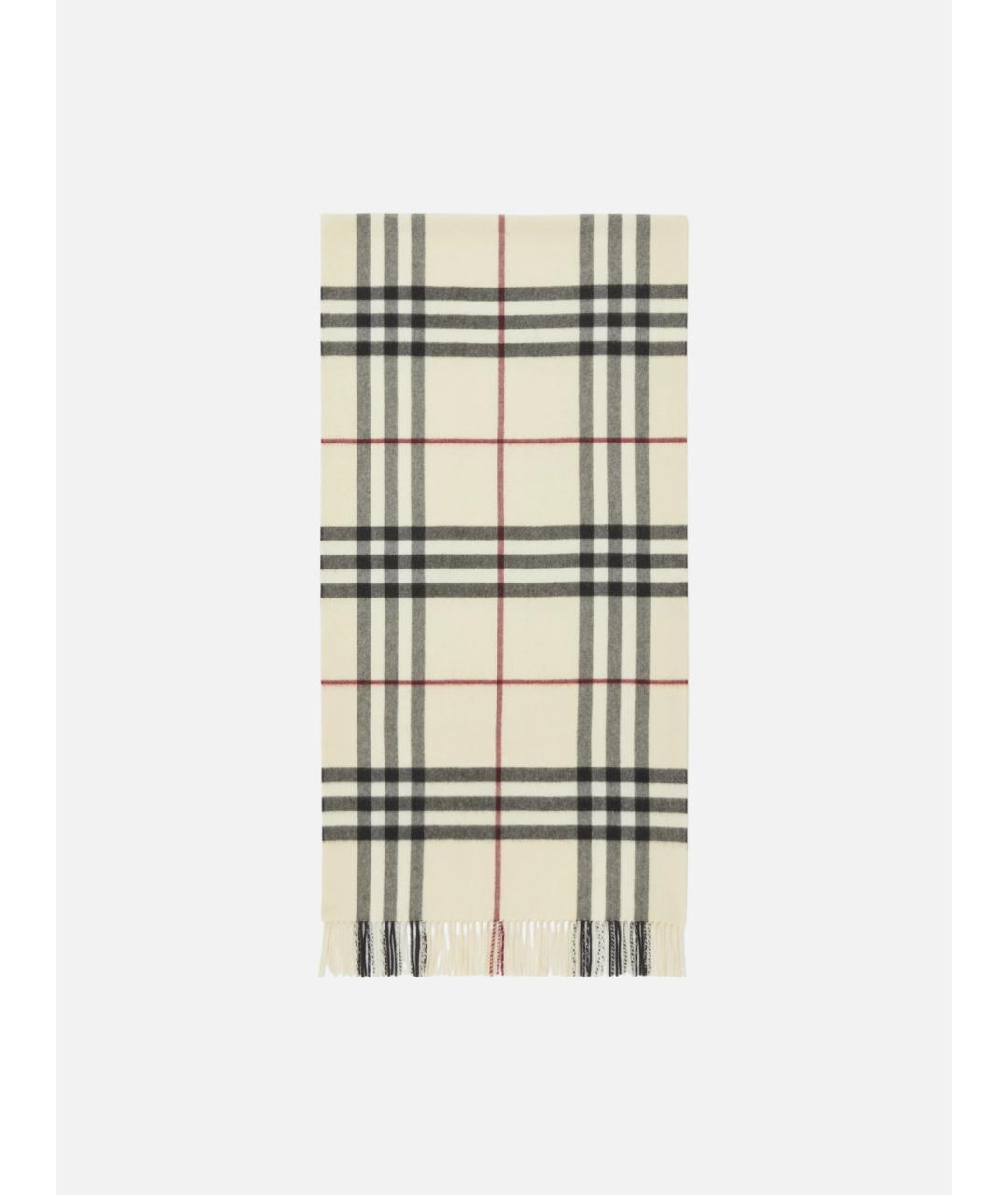 BURBERRY Бежевый кашемировый шарф, фото 4
