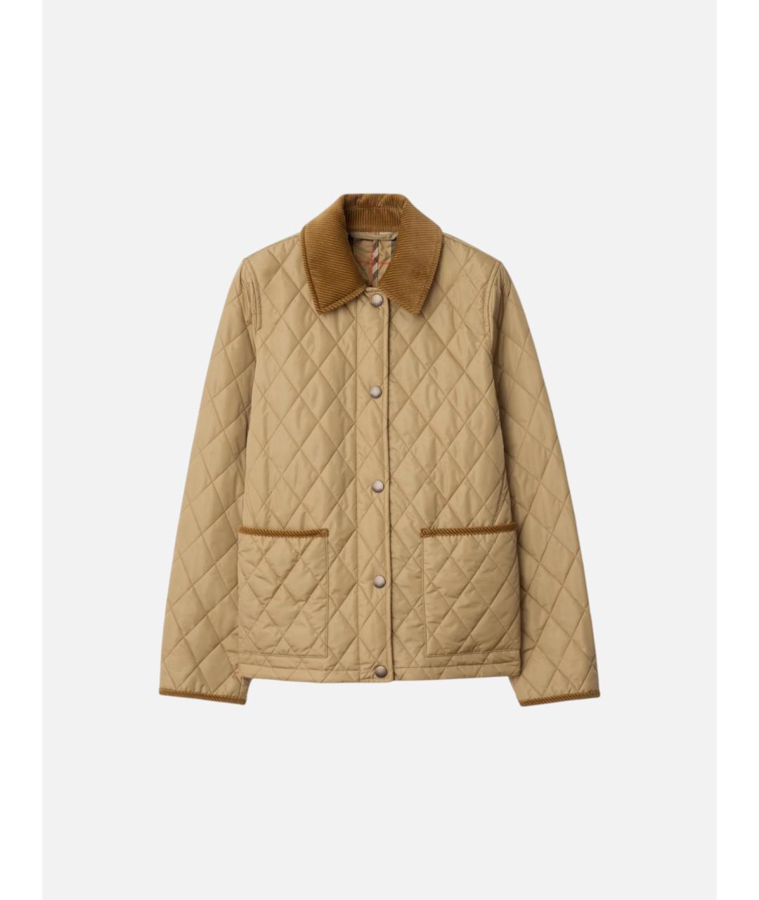 BURBERRY Бежевая полиамидовая куртка, фото 5