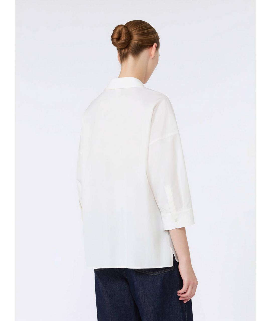 WEEKEND MAX MARA Белая хлопковая рубашка, фото 3