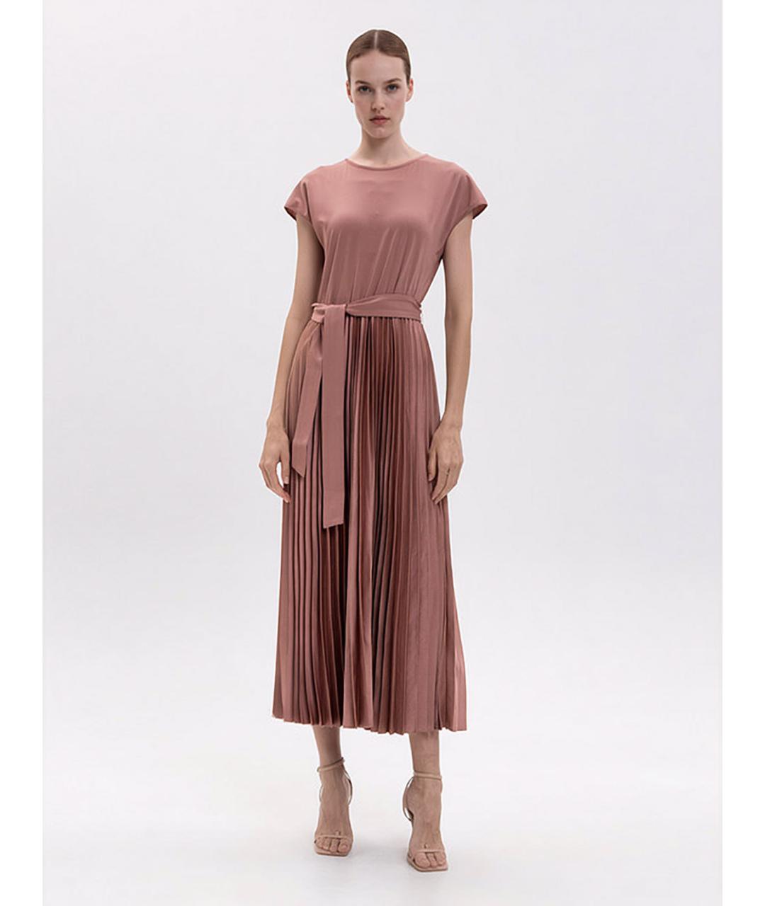 WEEKEND MAX MARA Розовое полиамидовое повседневное платье, фото 2