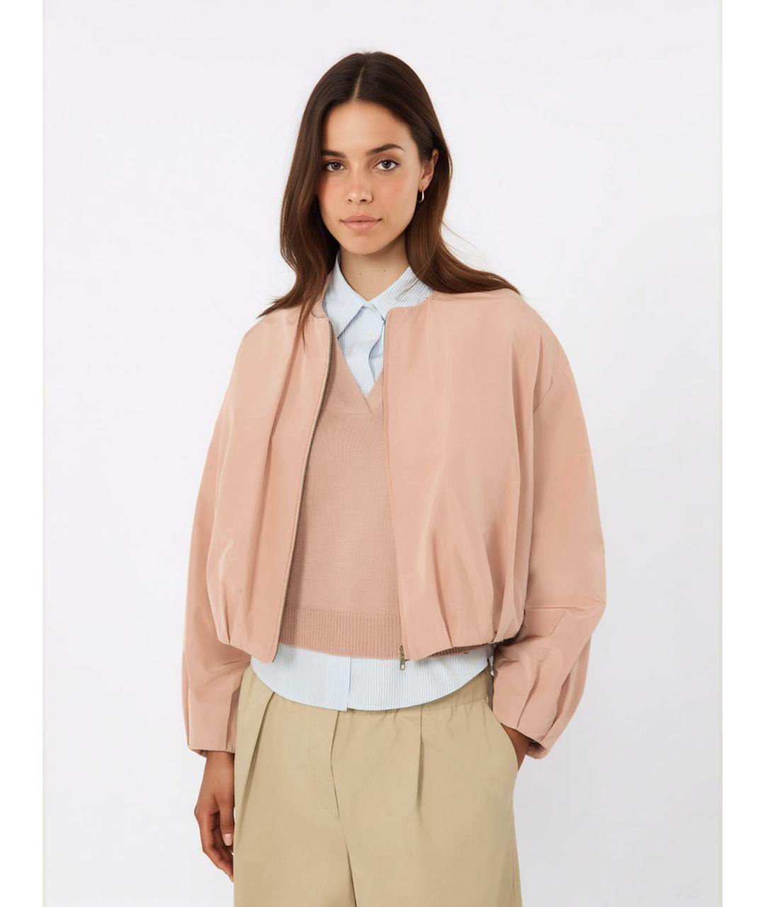 WEEKEND MAX MARA Розовая полиэстеровая куртка, фото 5