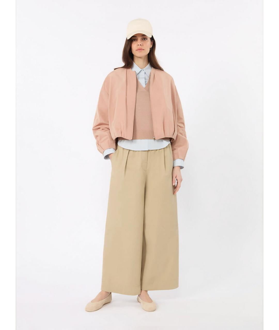 WEEKEND MAX MARA Розовая полиэстеровая куртка, фото 2