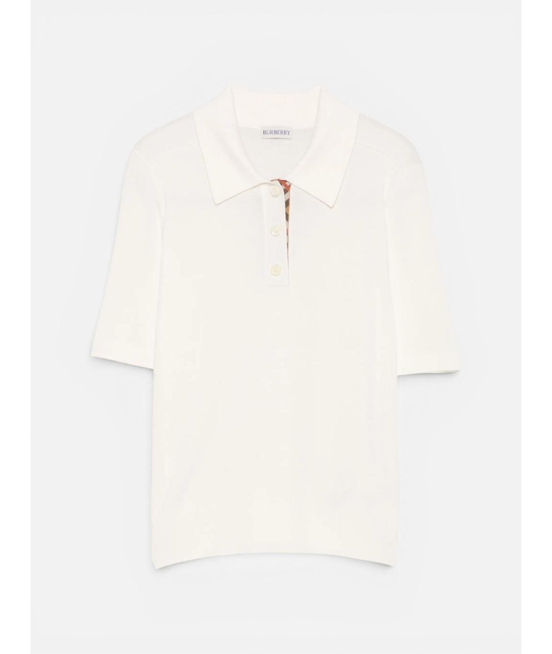 BURBERRY Бежевая шерстяная футболка, фото 6